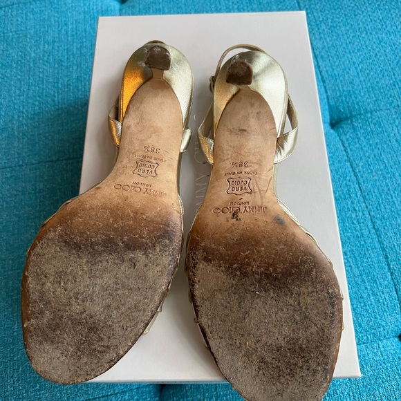 Jimmy Choo Gold Strappy shoes - Picture 5 of 6